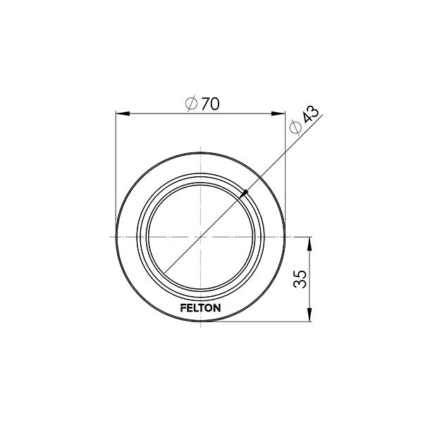 Tate 35mm Shower Mixer Faceplate S1