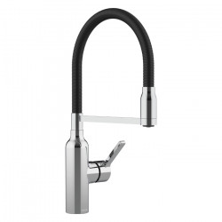 Bex All Pressure Pull Down Sink Mixer Chrome / Black