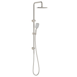 Que Rain Shower Column Brushed Nickel