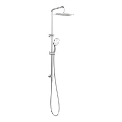 Que Rain Shower Column Brushed Stainless Finish