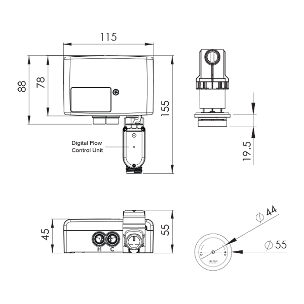 FD SFCSMC Smartflow Digital Shower Mixer 02