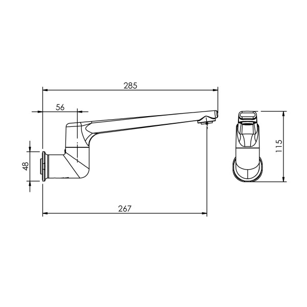 MX Bath Spout Long
