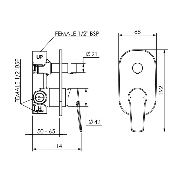 MX Diverter Shower Mixer
