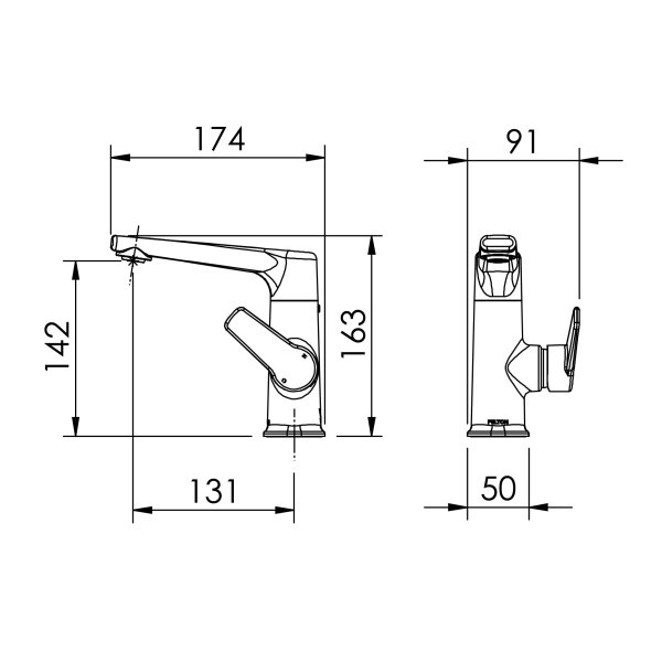 MX Swivel Basin Mixer