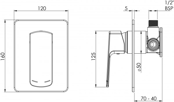 QFCSMC Que Flexidisc Shower Mixer