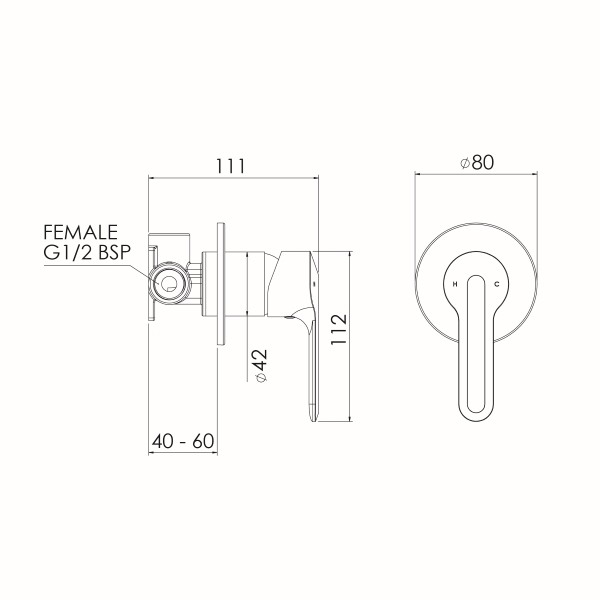SCSMC Slique Mains Pressure Shower Mixer 35mm 02