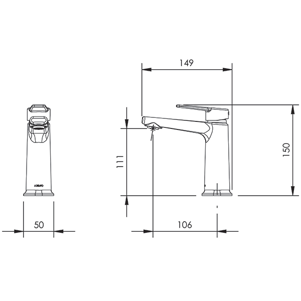 Adesso Sol Basin Mixer Chrome