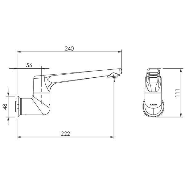 Adesso Sol Bath Spout Medium