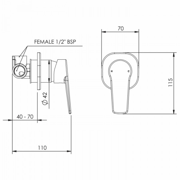 Adesso Sol Shower Mixer