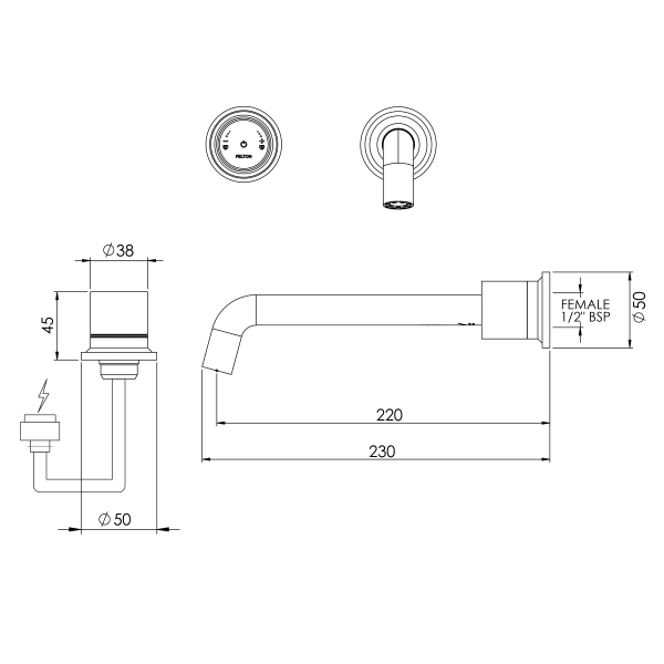 FD TBFC Tate Digital Wall Mounted