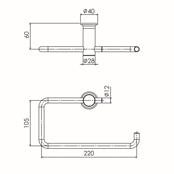 Tate Hand Towel Holder S1