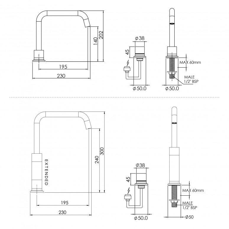 Tate Digital Deck Mounted Mixer Technical Image 775px V2 01