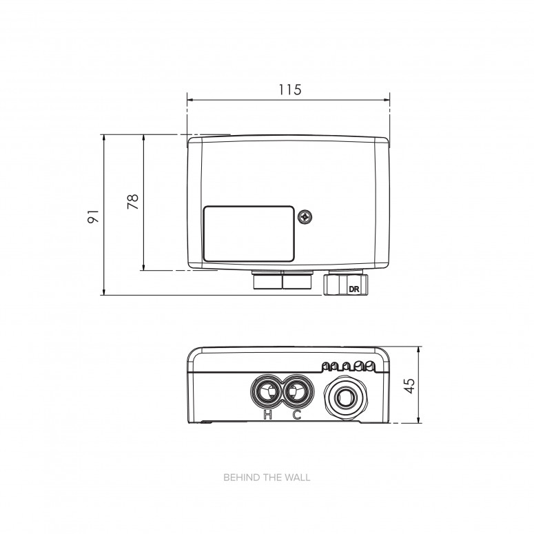 Tate Digital Deck Mounted Mixer Technical Image 775px V2 02