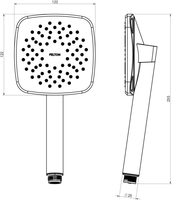 HS0091 Soft Square Aerlux Single Spray Handpiece