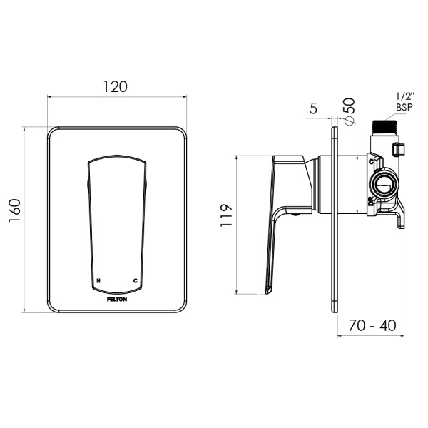 QFCSMC Que Shower Mixer 40mm Chrome 01