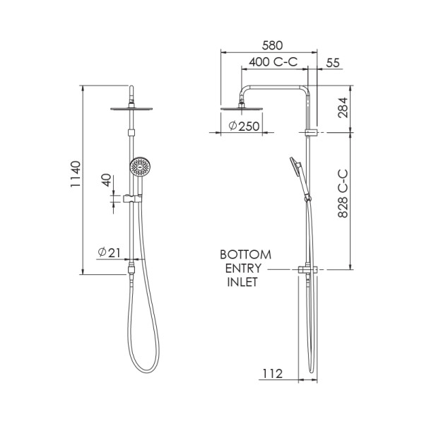 WARSCC Willo Aerlux Rain Shower Column
